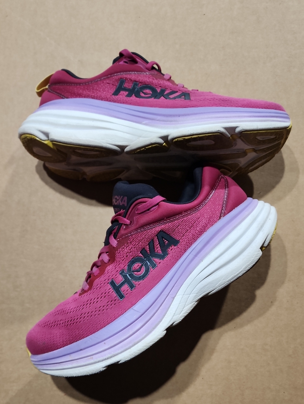 Hoka One One Bondi 8 Women Size 9.5B Beautyberry Grape Wine Shoes